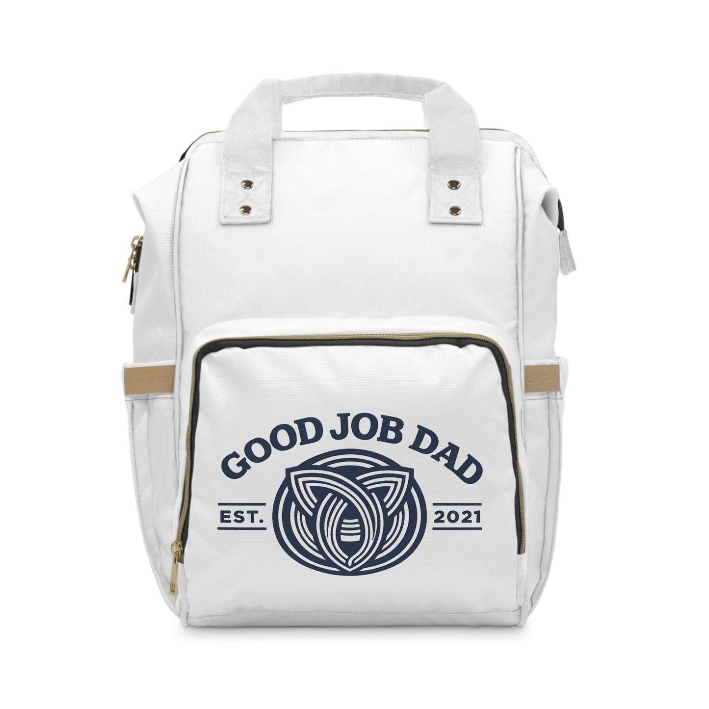 'Good Job Dad' Multifunctional Diaper Backpack/Blue