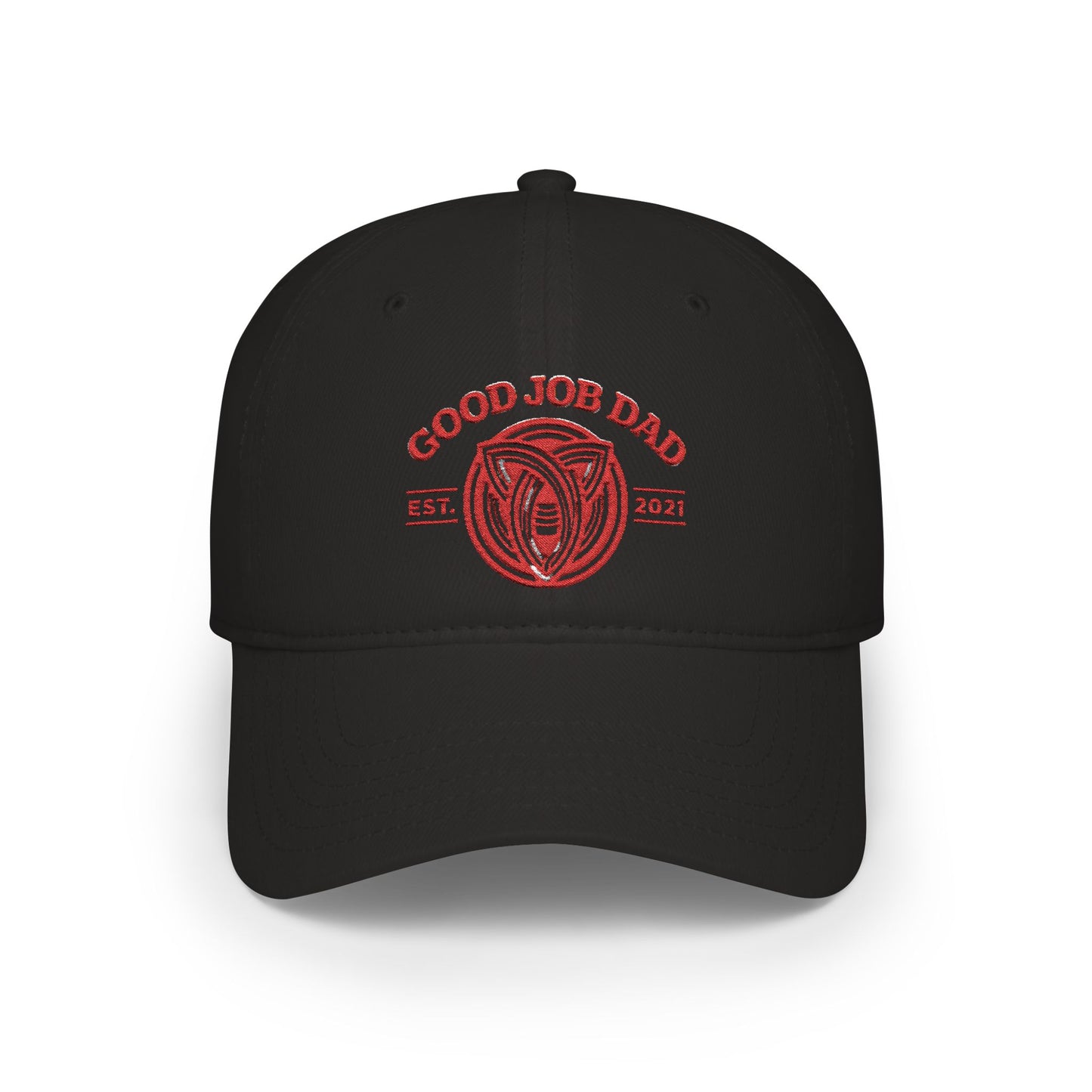 Good Job Dad Embroidered Baseball Cap/Red