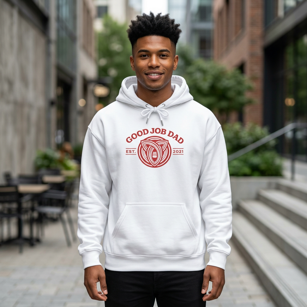 Good Job Dad Signature Hoodie — Retro Crest (Est. 2021)