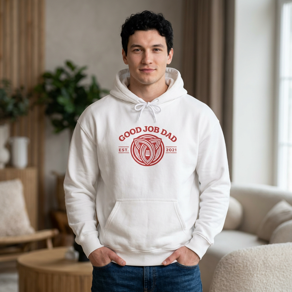 Good Job Dad Signature Hoodie — Retro Crest (Est. 2021)